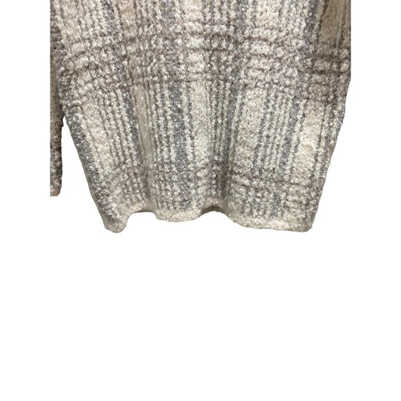 Sundance Plaid Wool Blend Turtleneck Chunky Sweater Gray Size S Coastal Bohemian - Picture 8 of 12